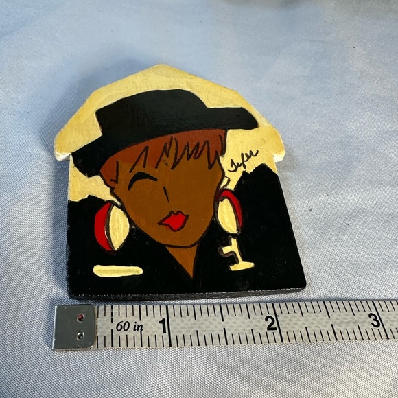 Funky 80’s 90’s original artisan painted pin - Picture 6 of 6